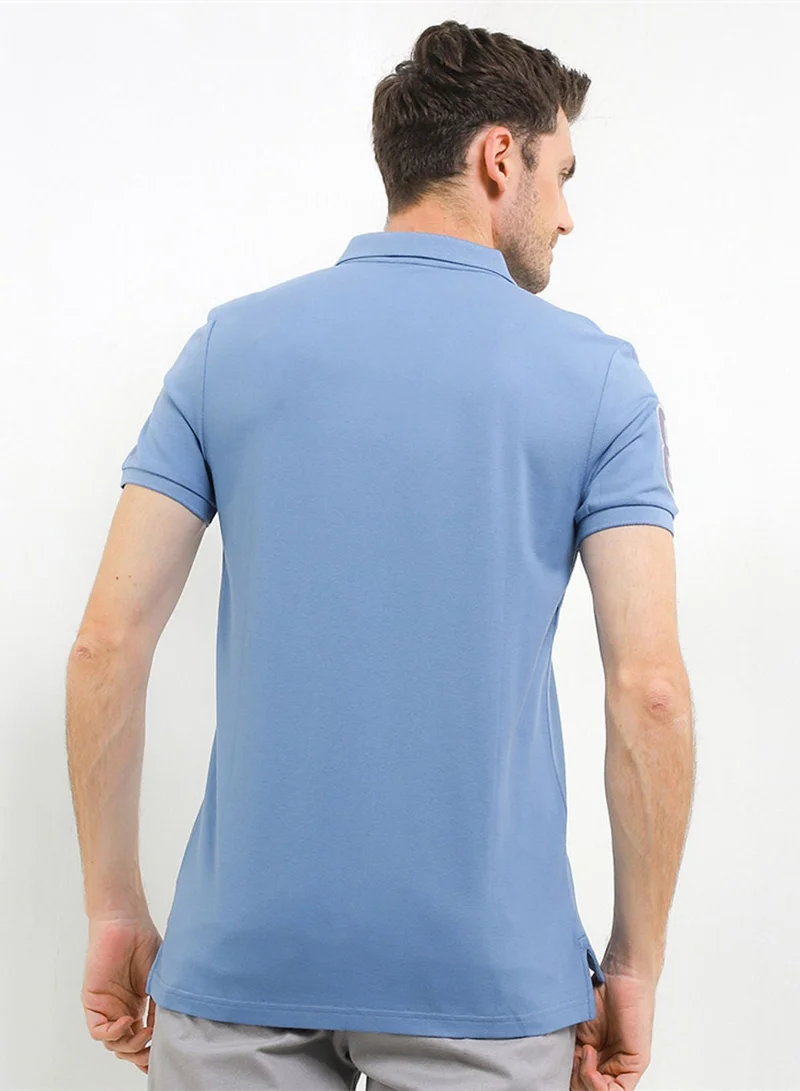 GIORDANO  Men's 3D Lion Polo: Slim Fit, Bold Embroidery, Premium Pique for Men | Best Price UAE