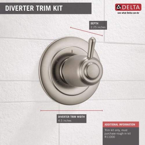 Delta Faucet 3-Setting Shower Handle Diverter Trim Kit, Champagne Bronze T11800-CZ (Valve Not Included) - Image 2