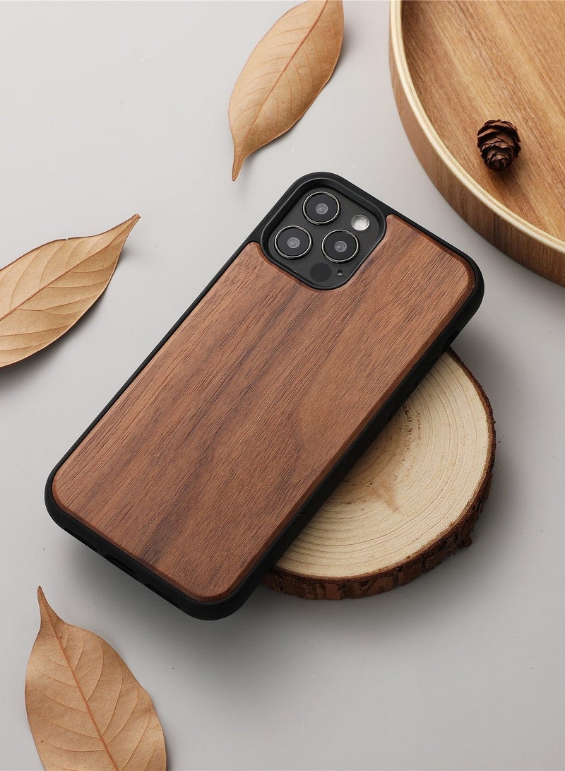 YANCI For 16Pro mobile phone case, hand-carved high-end solid wood 16 pro mobile phone case, full of texture and stylish mobile phone case - Image 1