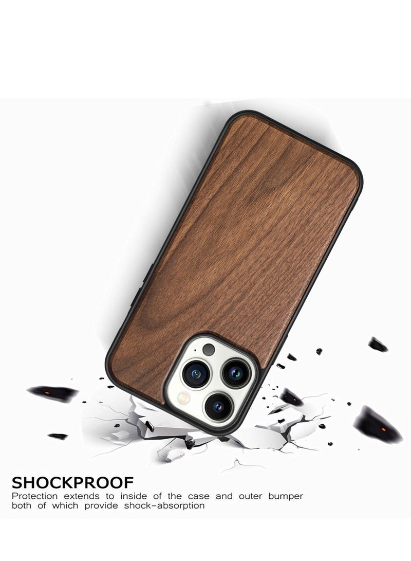 YANCI For 16Pro mobile phone case, hand-carved high-end solid wood 16 pro mobile phone case, full of texture and stylish mobile phone case - Image 3