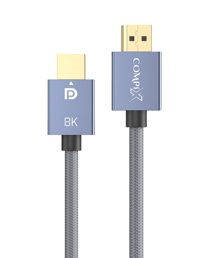 COMPIX DisplayPort 1.4 Cable 3M, 8K DP Cable 32.4Gbps High Speed 8K@60Hz 4K@165Hz 2K@240Hz, Ultra HD Display Port to DisplayPort Cables, HDR/G-Sync/Free-Sync Braided DP Wire for Gaming Monitor, PC, TV - Image 1