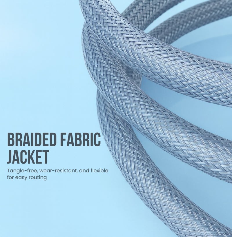 COMPIX DisplayPort 1.4 Cable 3M, 8K DP Cable 32.4Gbps High Speed 8K@60Hz 4K@165Hz 2K@240Hz, Ultra HD Display Port to DisplayPort Cables, HDR/G-Sync/Free-Sync Braided DP Wire for Gaming Monitor, PC, TV - Image 5