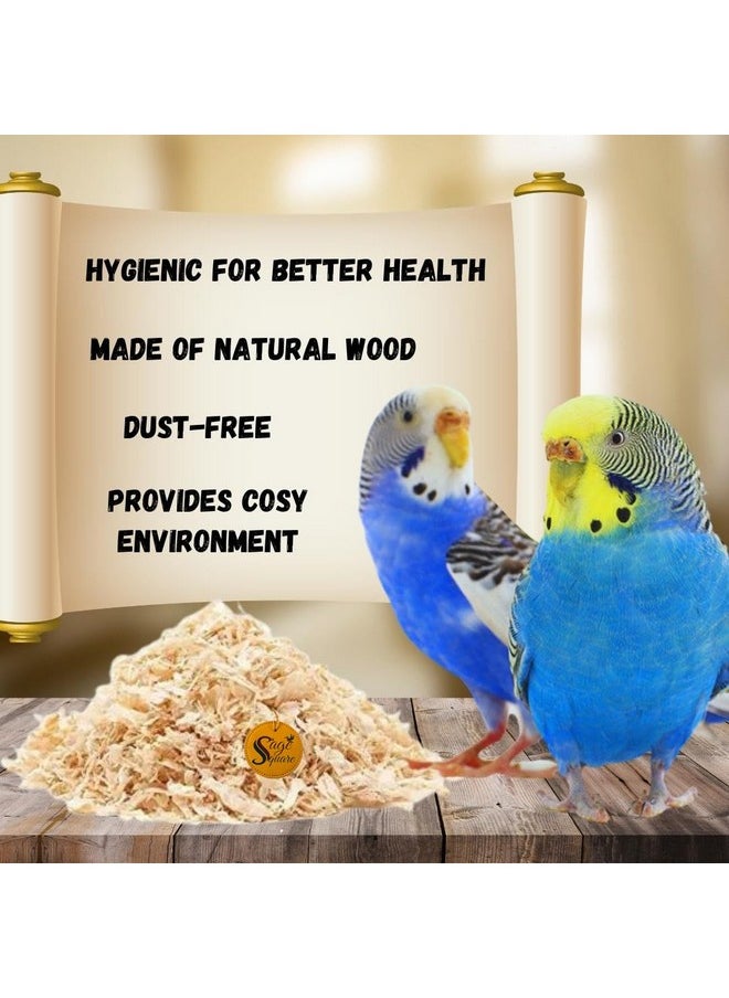 Sage Square Wood Shaving 150Grm - Premium Natural Soft Bedding For Birds And Small Animals - Cozy Nesting Material - Ideal For Bids, Hamsters, Gerbils, Rabbits, And Guinea Pigs 100% Safe And Hygienic  - Image 4
