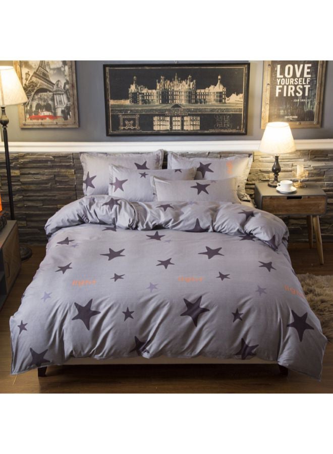 NIBEMINENT 4-Piece Gorgeous Floral Design Duvet Cover Set Cotton Multicolour Queen