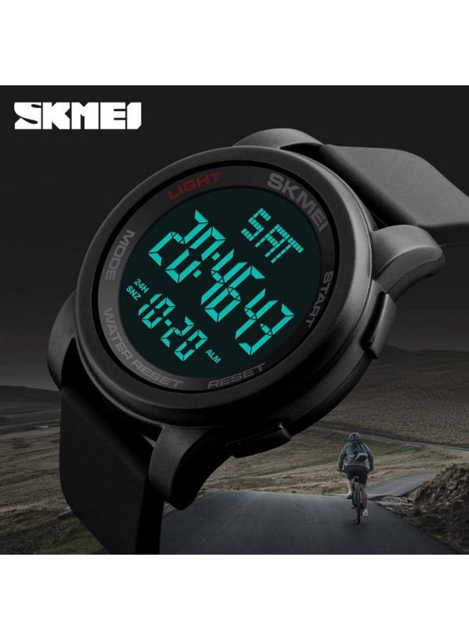 Men's Sports Water Resistant Digital Watch 1426 - 46 mm - Black - Image 5