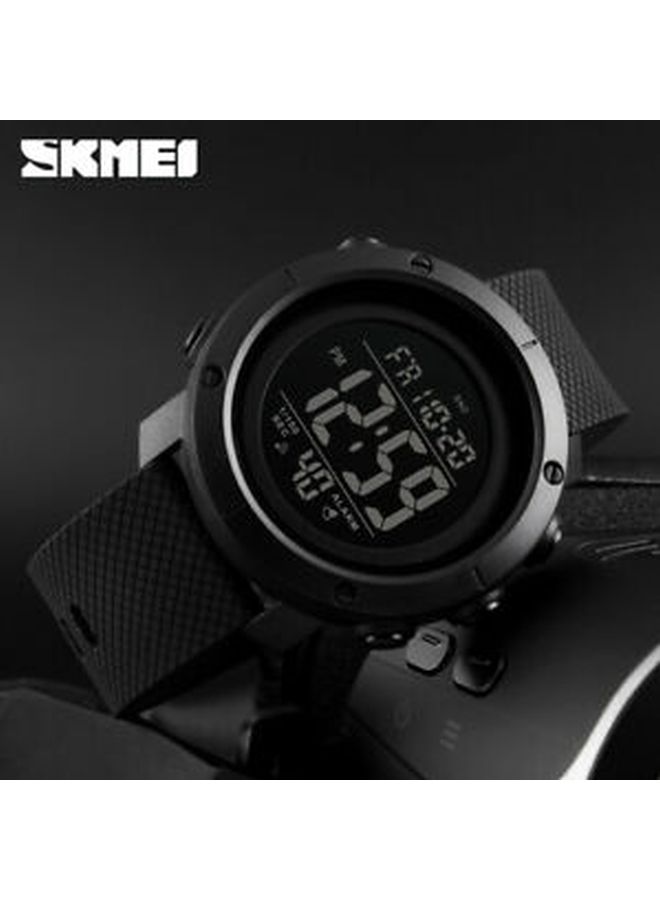 Men's Sports Water Resistant Digital Watch 1426 - 46 mm - Black - Image 4