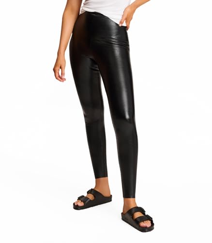 commando Faux Leather Legging | High-Rise Fit | Signature Internal Smoothing Waistband | Four-Way Stretch | Machine Washable | Black, Small - Image 1