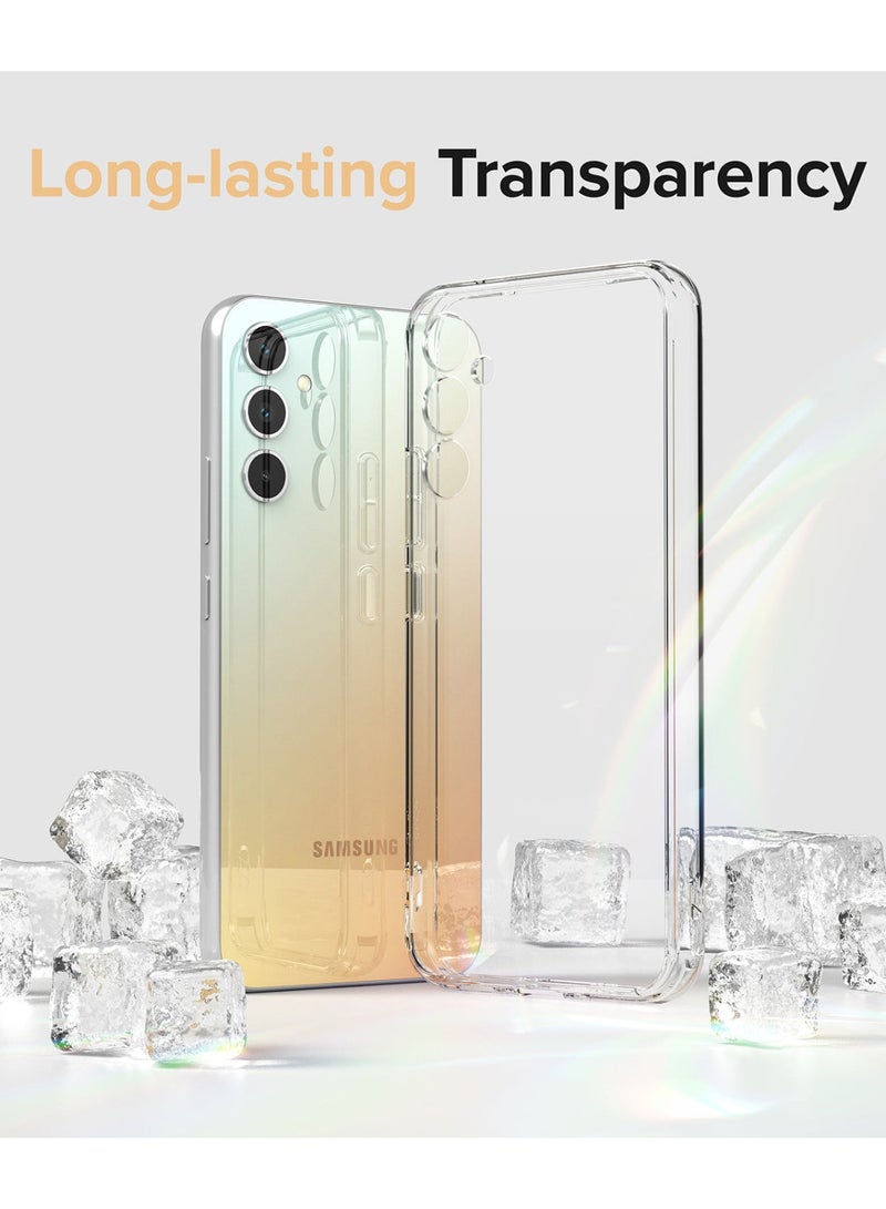 Techie Samsung Galaxy A34 TPU Soft Corner Ultra Slim Clear Case Shockproof Anti Fingerprint Transparent Protective Back Cover  - Image 3