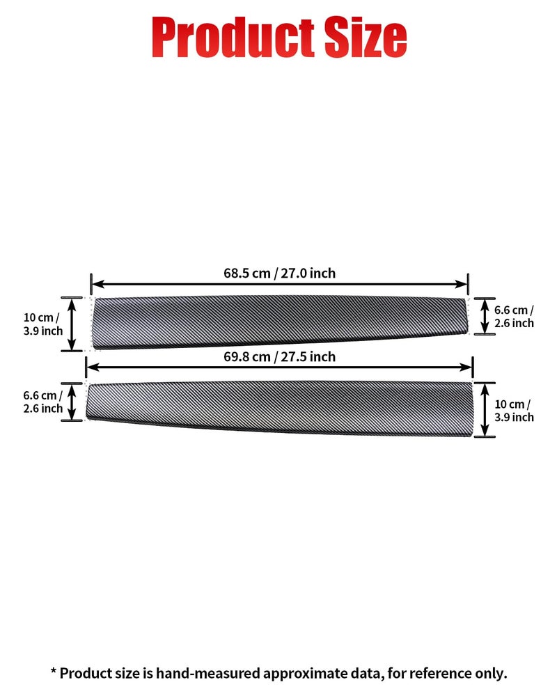 KKTR-CAR Dashboard Cover Wrap and Front Door Inner Armrest Panel Cover Trim Compatible with Tesla Model 3 2021-2023 Model y 2020-2025,NOT for Performance (Matte Carbon Fiber Pattern 2pcs, 2pcs) - Image 5