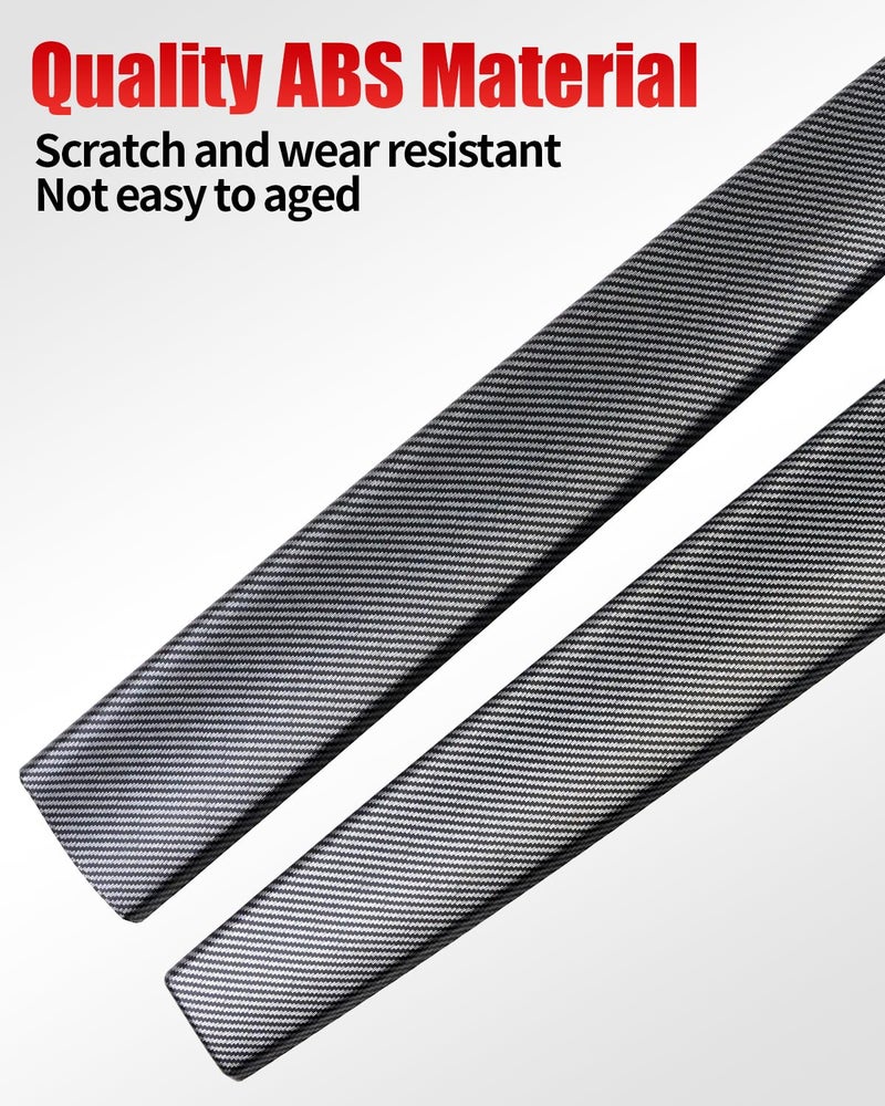 KKTR-CAR Dashboard Cover Wrap and Front Door Inner Armrest Panel Cover Trim Compatible with Tesla Model 3 2021-2023 Model y 2020-2025,NOT for Performance (Matte Carbon Fiber Pattern 2pcs, 2pcs) - Image 2