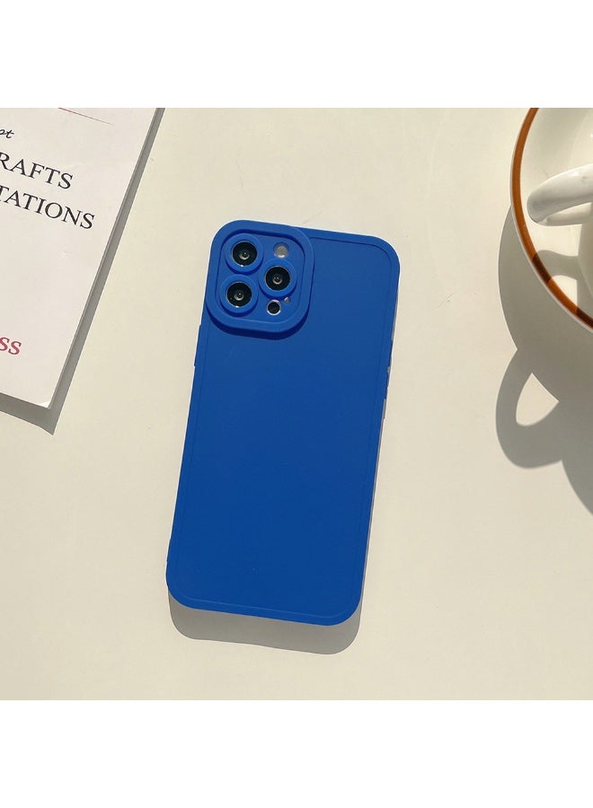 NIBEMINENT Matte Finish Solid Color Protective TPU Case Cover For iPhone 16 Pro Max, Klein Blue