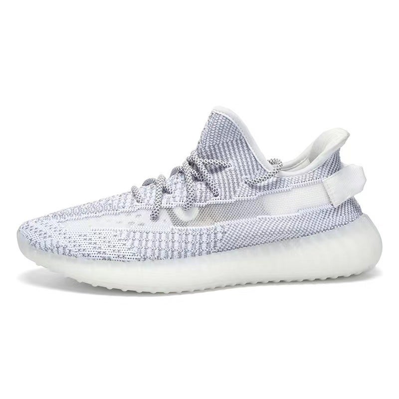 Putian 350 Coconut Black Starry Sky Fly-Knit Sneakers Popcorn Real Pop Shoes Outdoor Running Shoes Breathable Jogging Shoes - Image 1