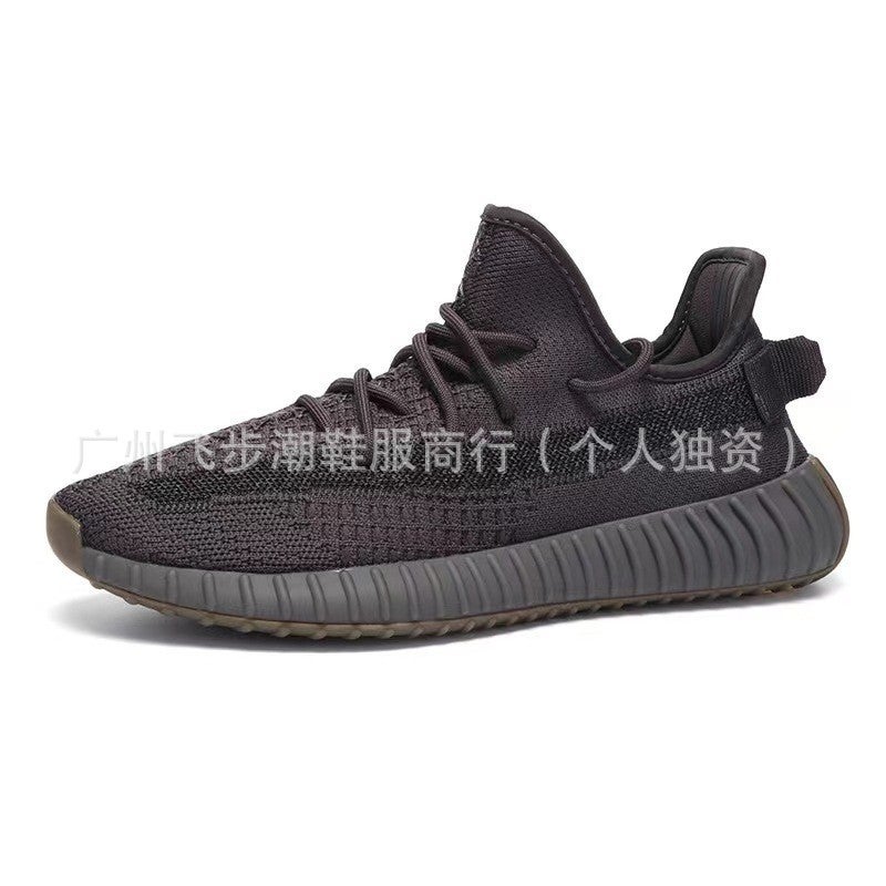 Putian 350 Coconut Black Starry Sky Fly-Knit Sneakers Popcorn Real Pop Shoes Outdoor Running Shoes Breathable Jogging Shoes - Image 5
