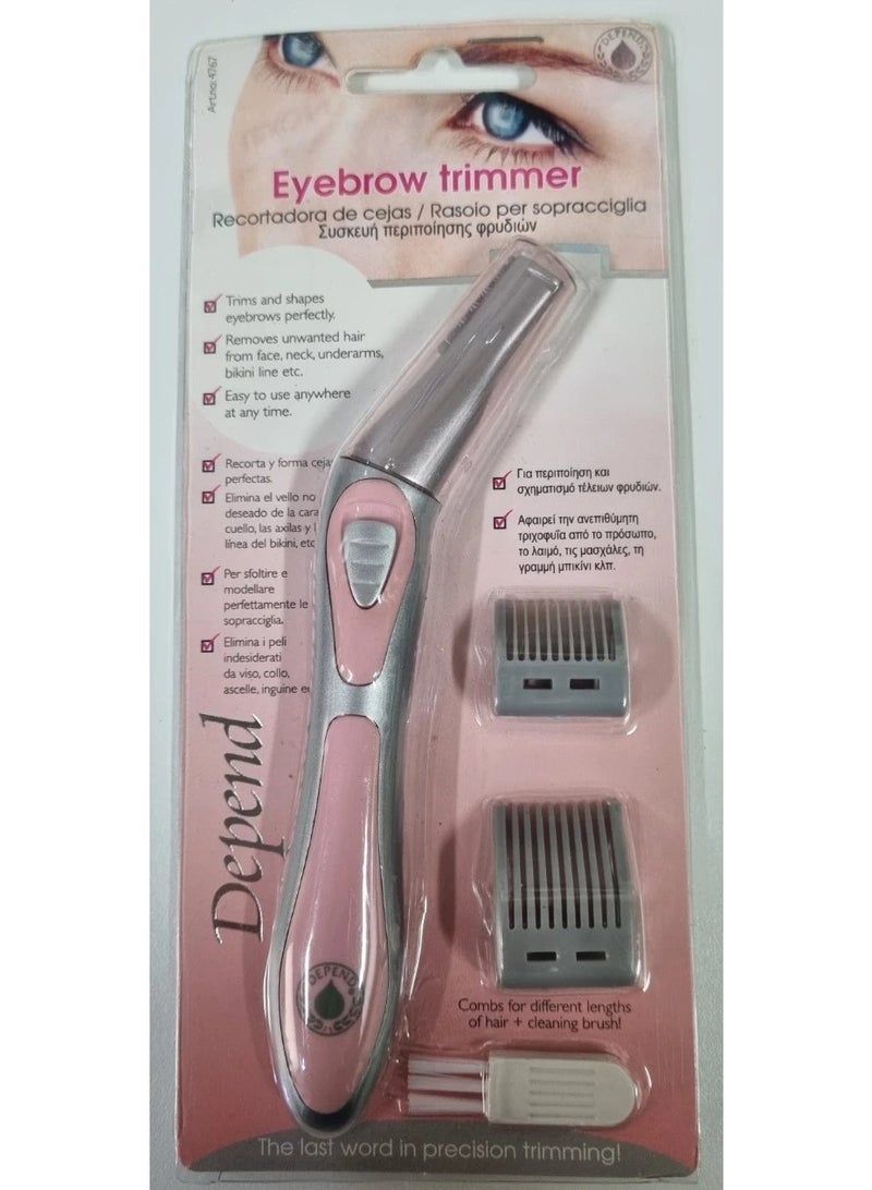 Rosenstar AFV046 Women's Face Shaver, Battery-Operated, Pencil Type, Includes 4 Attachments (For Eyebrow and 2 Eyebrow Combs), Compact, Silver