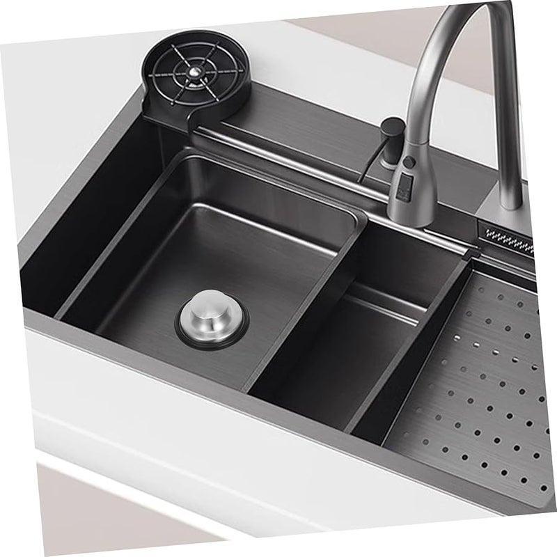 سدادة حوض المطبخ من الفولاذ المقاوم للصدأ ومصفاة التصريف للتخلص من النفايات - Image 4