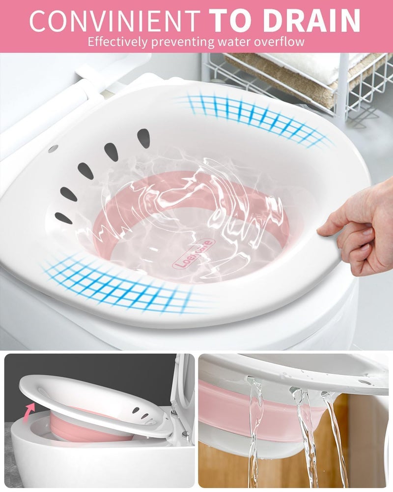 SWEEVAN Sitz Bath Tub with Air Pump for Women & Men, Large Capacity Portable Perineal Soaking Basin, Suitable for Postpartum Care, Hemorrhoids Recovery - Image 3
