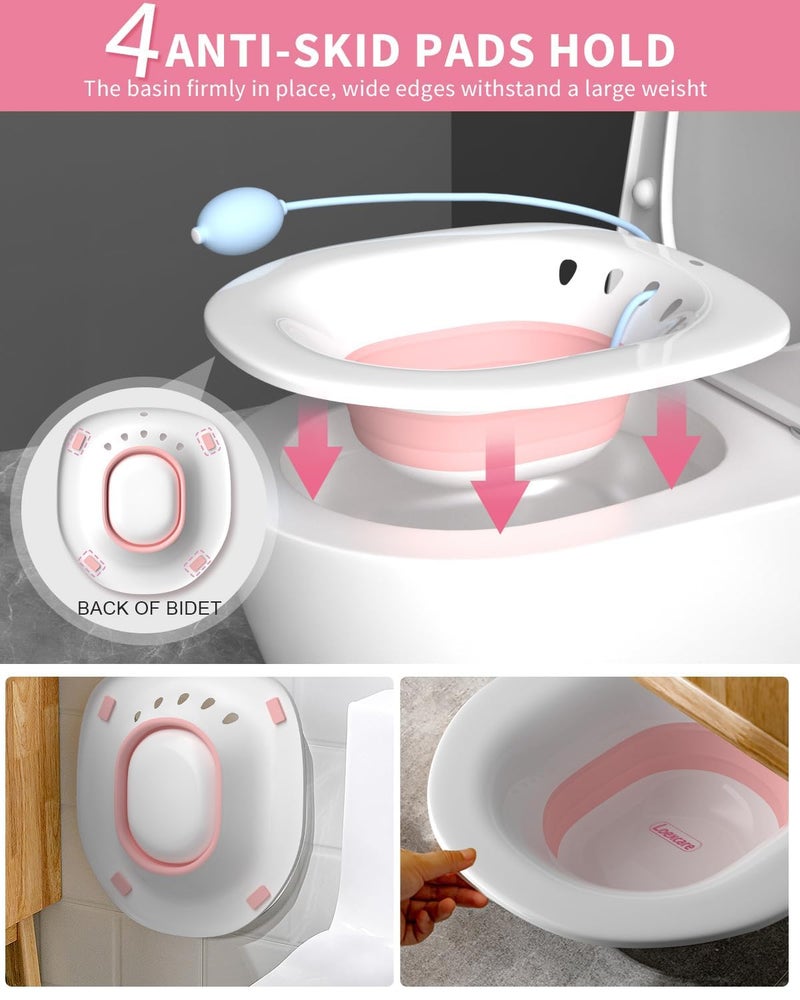 SWEEVAN Sitz Bath Tub with Air Pump for Women & Men, Large Capacity Portable Perineal Soaking Basin, Suitable for Postpartum Care, Hemorrhoids Recovery - Image 4