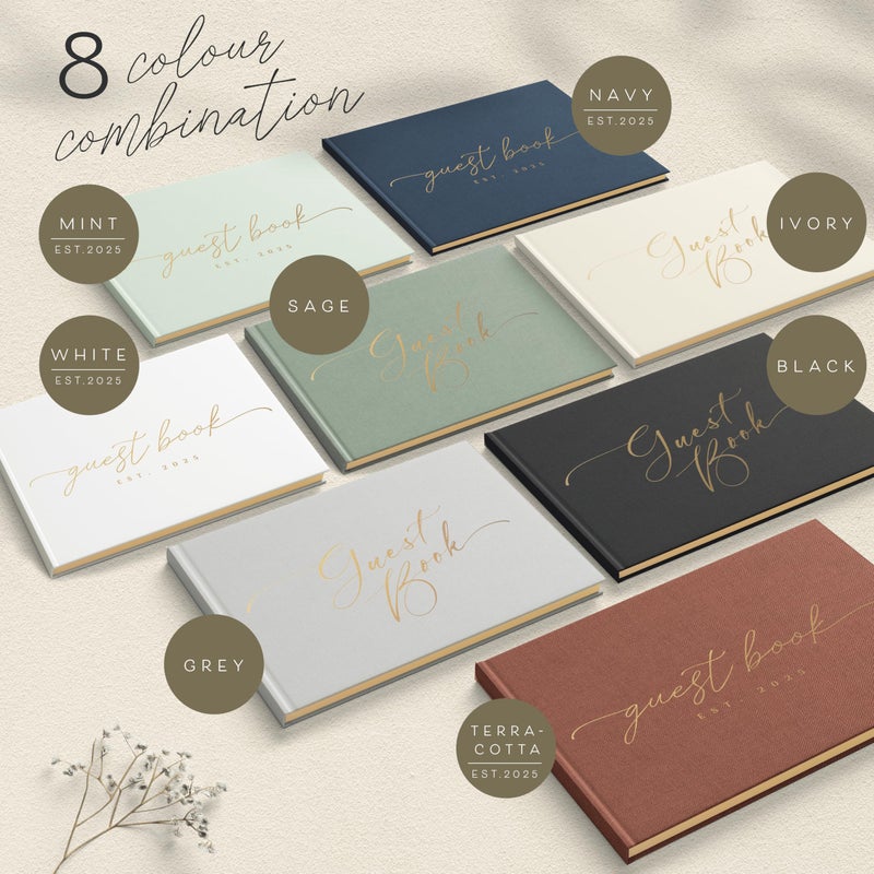 ARTESORI Custom 2025 Wedding Guest Book for Reception â€” Gold-Foiled Guestbook to Sign in, Elegant Baby Shower Guest Book for Party & Birthday â€” Photo & Polaroid Guest Book for Wedding & Bridal Shower - Image 3