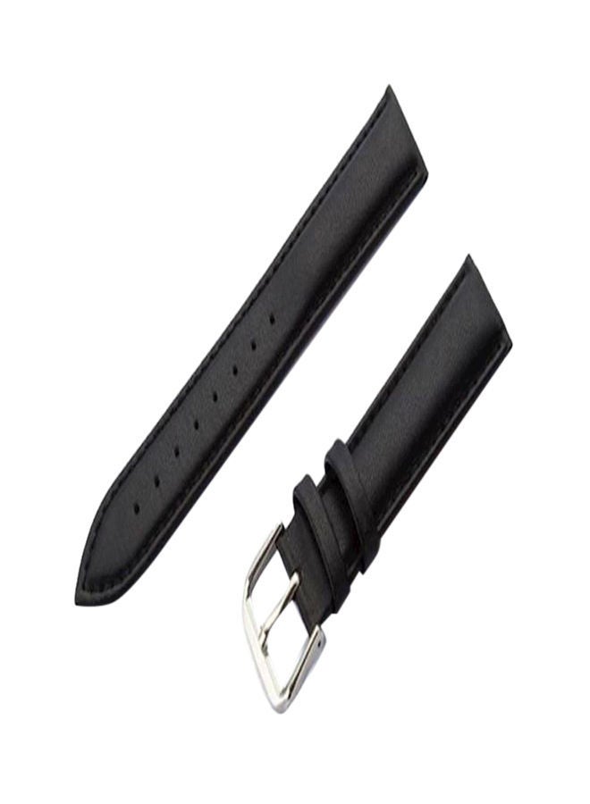 NIBEMINENT Samsung Galaxy Gear 2 Sm R380 Premium Leather Smart Watch Band Strap Black