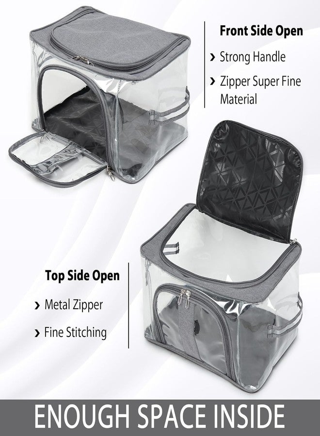 KRLZ 33 L PVC Transparent Moisture Proof Storage box for Clothes Under-Bed Closet Wardrobe Organizer Bag (Pack Of 1) - Image 2