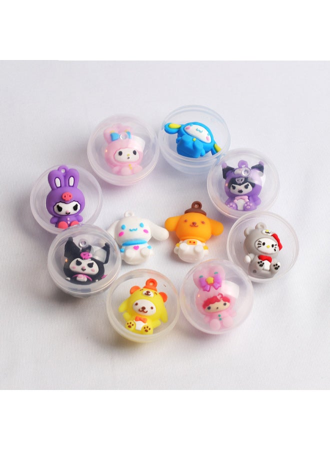 45mm Cartoon Sanrio Children's Toy 4.5cm Twisted Egg Blind Box Cute Children's Gift 1 Yuan Twisted Egg Machine Doll-color:32mm Pen Cap Gashapon Mixed Hair - Image 2