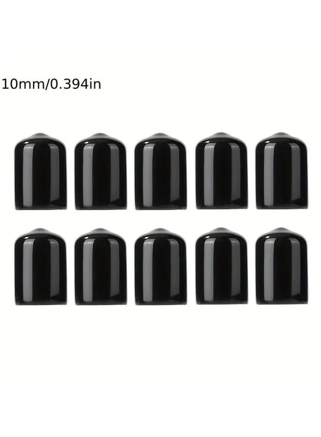Universal 11mm Black Rubber Pool Cue Tip Covers 10 Pack Durable Ferrule Protectors - Image 5