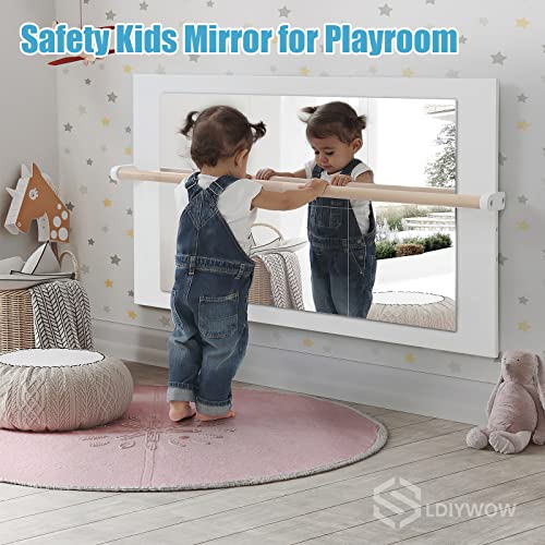 SLDIYWOW Wall Mirror Full Length, 4Pcs Full Body Mirror for Bedroom, Safety Unbreakable Mirror Great for Baby Kids Toddler, Full Body Mirror Tiles for Bedroom, Home Gym, Living Room - Image 3