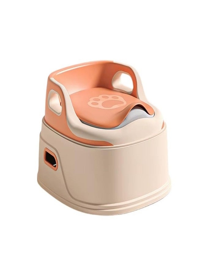 TORIOX مرحاض تدريب الأطفال الصغار من توريوكس مع مقعد تدريب قابل للفصل وكرسي متدرج متين، كرسي تدريب أكبر للأولاد والبنات مع مسند ظهر مريح ومساند للذراعين وواقي من الرذاذ (وردي) - Image 1