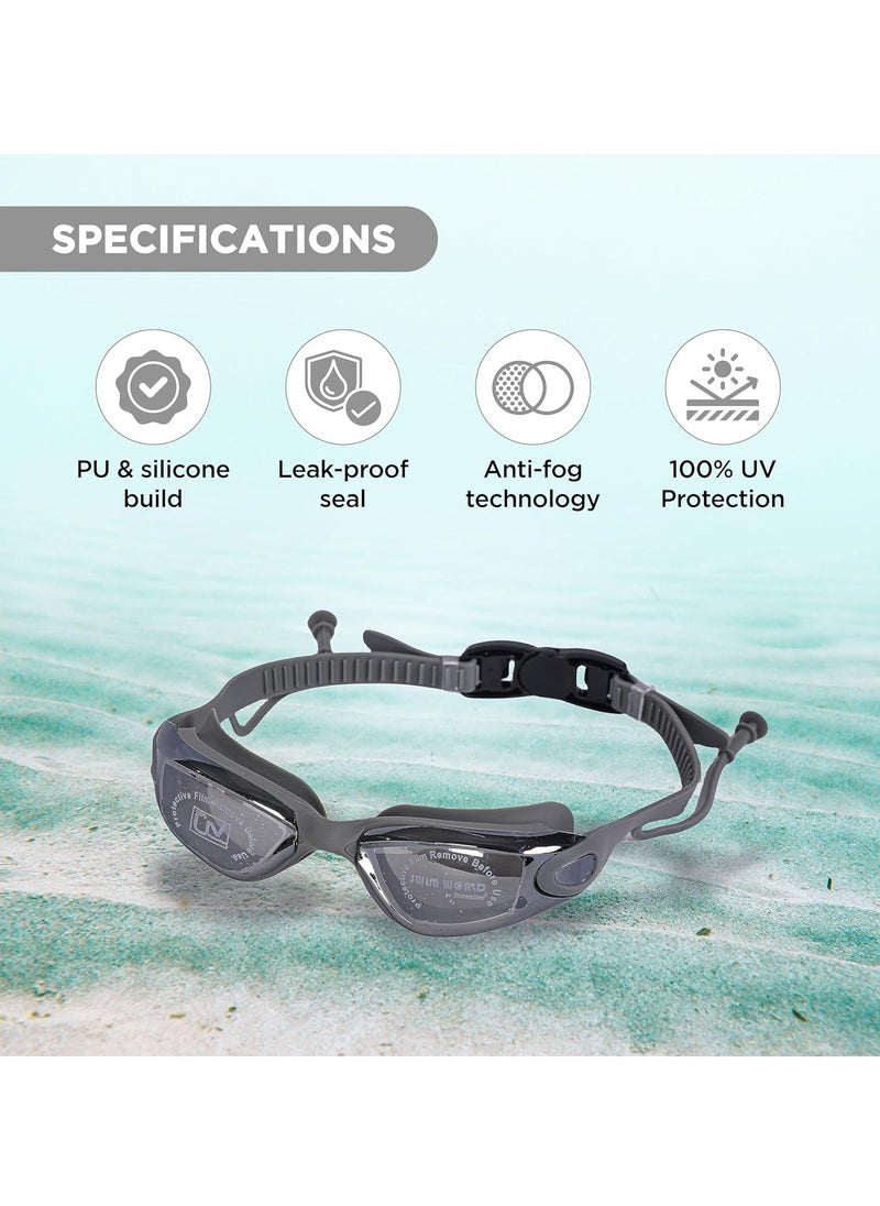 ENDLESS  Premium Swimming Goggle with Anti-Fog and UV Protection | Stylish Big Frame for more Visibility | Soft Silicone Gasket for Leak Proof | With Hard Case  - Image 2