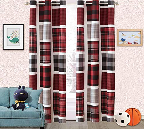 ستارة Linen Plus 2 لوحة مع Gromsets for Teens Boys Girls New (Red/Black)