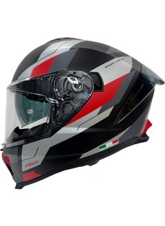 sway Helmet Sw 865 Titan Black White Red With Sunglasses  - Image 2