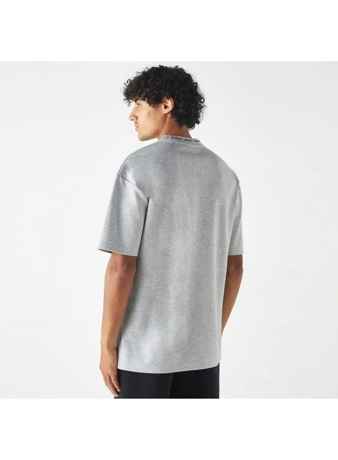 Kappa Kappa Logo Print Crew Neck T-shirt with Short Sleeves