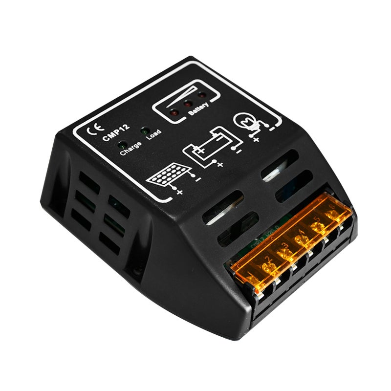 Solar Charge Controller 10A: 12V/24V Automatic Detection - Full Patch Mode High Precision Components Dual USB Solar Charge Controller for Solar System Battery Regulation - Image 1