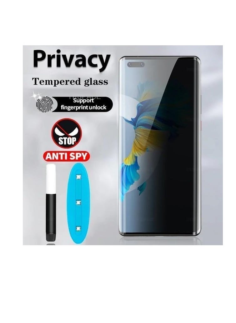 Generic - UV Privcy Protective Tempered Glass Privacy Screen Protector 3D Curved Edge Honor 50 Privacy Anti-Scratch Smear Full Cover Screen for Honor 50 - Image 1
