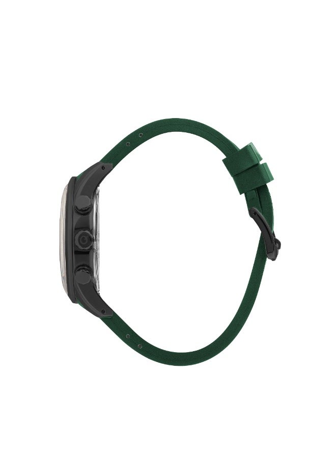 Quantum QUANTUM ADG678.675 Men Multi Function Display Watch & Silicone Strap Green  - Image 2