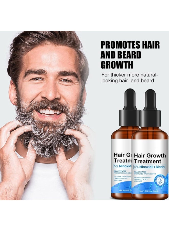 LANEMAY 2-pack 5% Minoxidil Biotin Hair Growth Serum Oil for Men and Women,Helps Prevent Hair Fall and Hair Loss,Hair Growth Treatment for Thicker Longer - Image 4