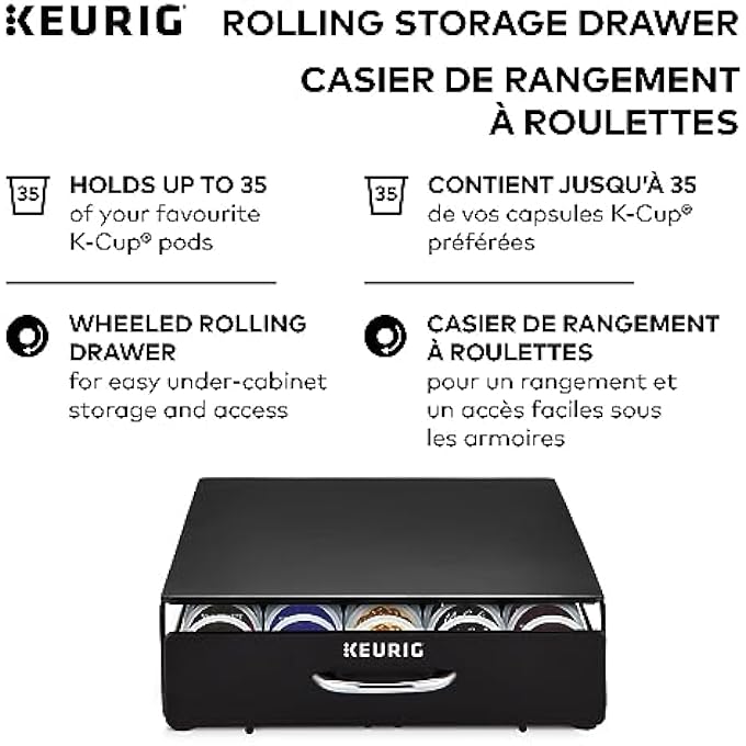 Keurig Carousel Coffee Pod Storage Holds Up To 36 KCup Holds Up To 35 KCup Pods Black 122106 - Image 4
