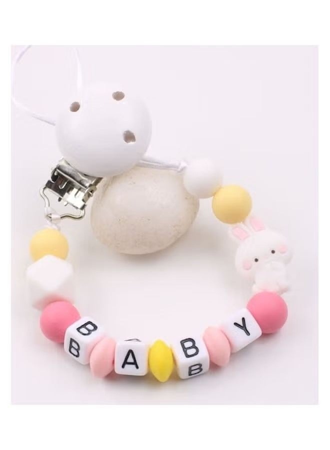 ORiTi Baby Beads Chain Rope Anti-Drop Pacifier Clip Teether Nipple Clip Holder – Assorted - Image 3