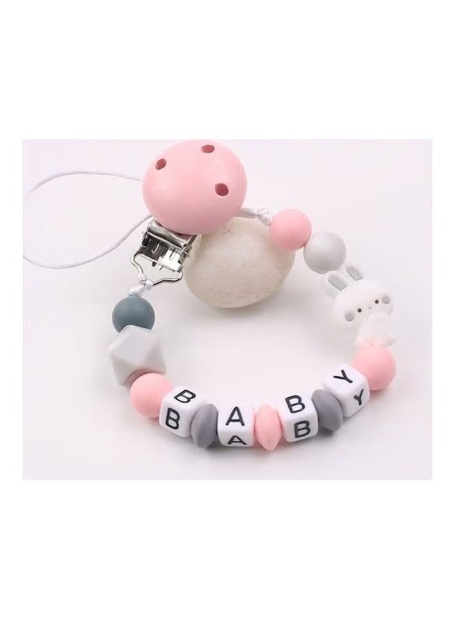 ORiTi Baby Beads Chain Rope Anti-Drop Pacifier Clip Teether Nipple Clip Holder – Assorted - Image 2