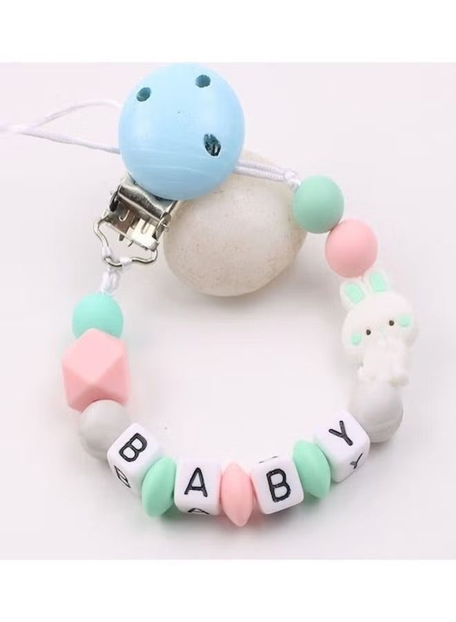 ORiTi Baby Beads Chain Rope Anti-Drop Pacifier Clip Teether Nipple Clip Holder – Assorted - Image 5