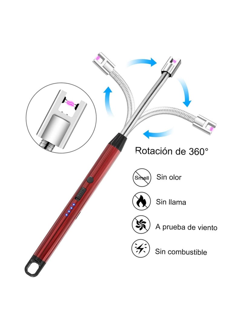 Generic Hisemy Electric Lighter, Rechargeable Electric Lighter, Electric Arc Lighter with Battery Screen, for Candles, Grill, Barbecue, Gas Stove, Kitchen, Camping... - Image 4