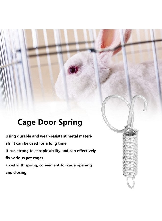 شيكيريس خطاف باب القفص الزنبركي، 20 قطعة من خطاف باب القفص الزنبركي المعدني لربط باب قفص الأرانب ومعدات المزرعة - Image 4