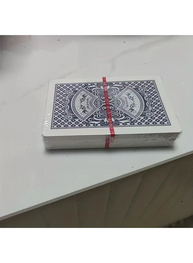 ورقة بوكر مطلية بالبلاستيك 55 ورقة مجموعة ألعاب عائلية هدية للحفلات - Image 1