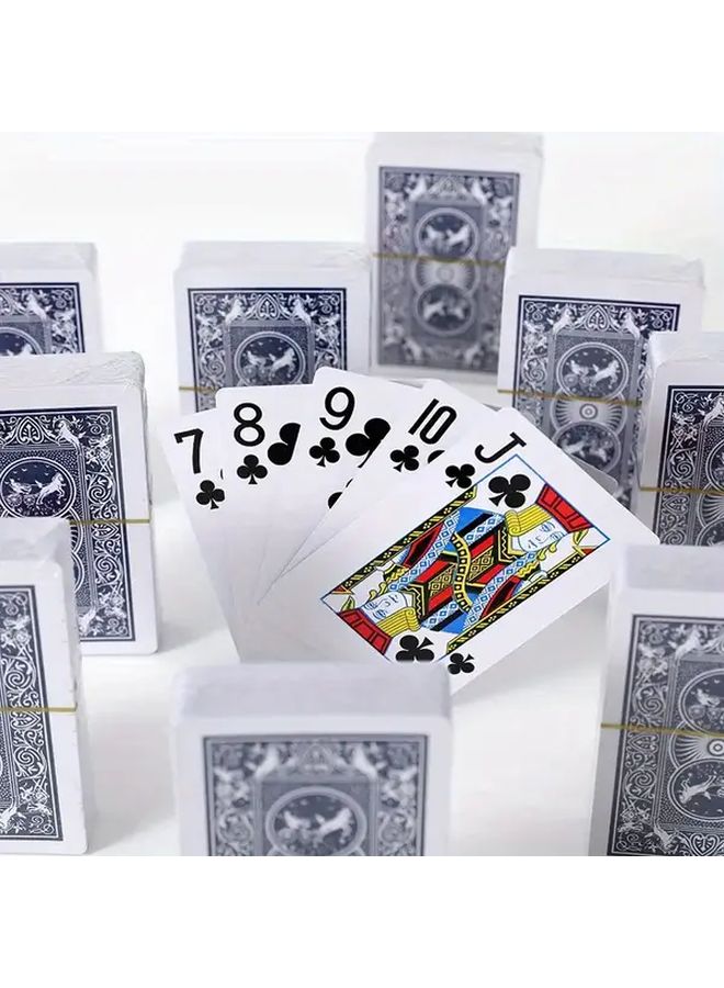 ورقة بوكر مطلية بالبلاستيك 55 ورقة مجموعة ألعاب عائلية هدية للحفلات - Image 5