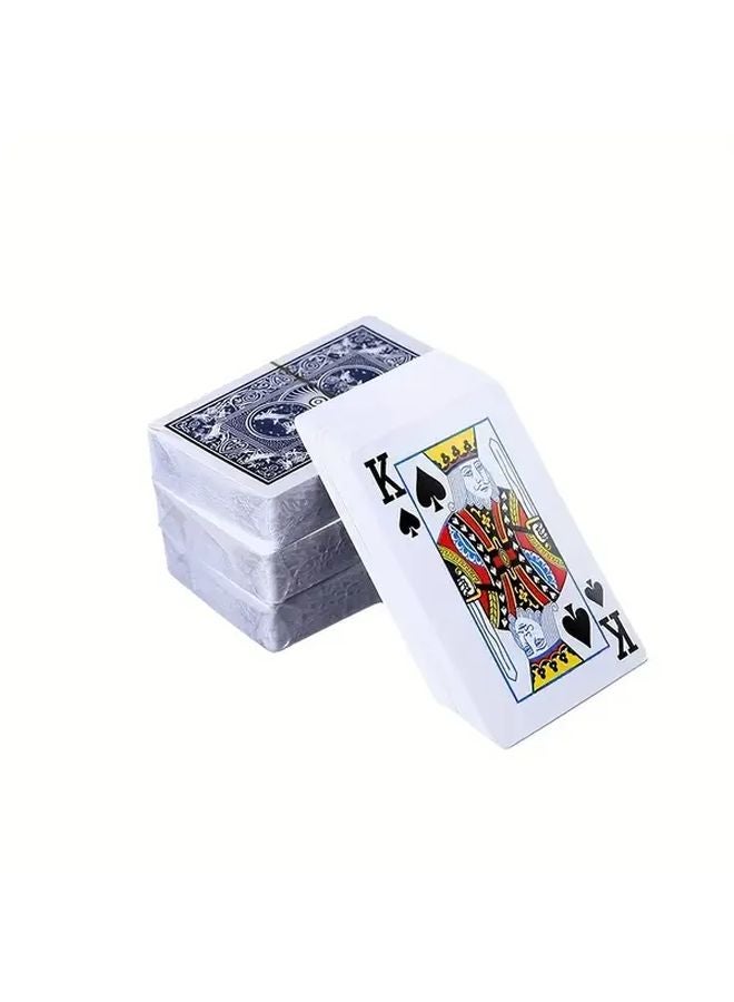 ورقة بوكر مطلية بالبلاستيك 55 ورقة مجموعة ألعاب عائلية هدية للحفلات - Image 3