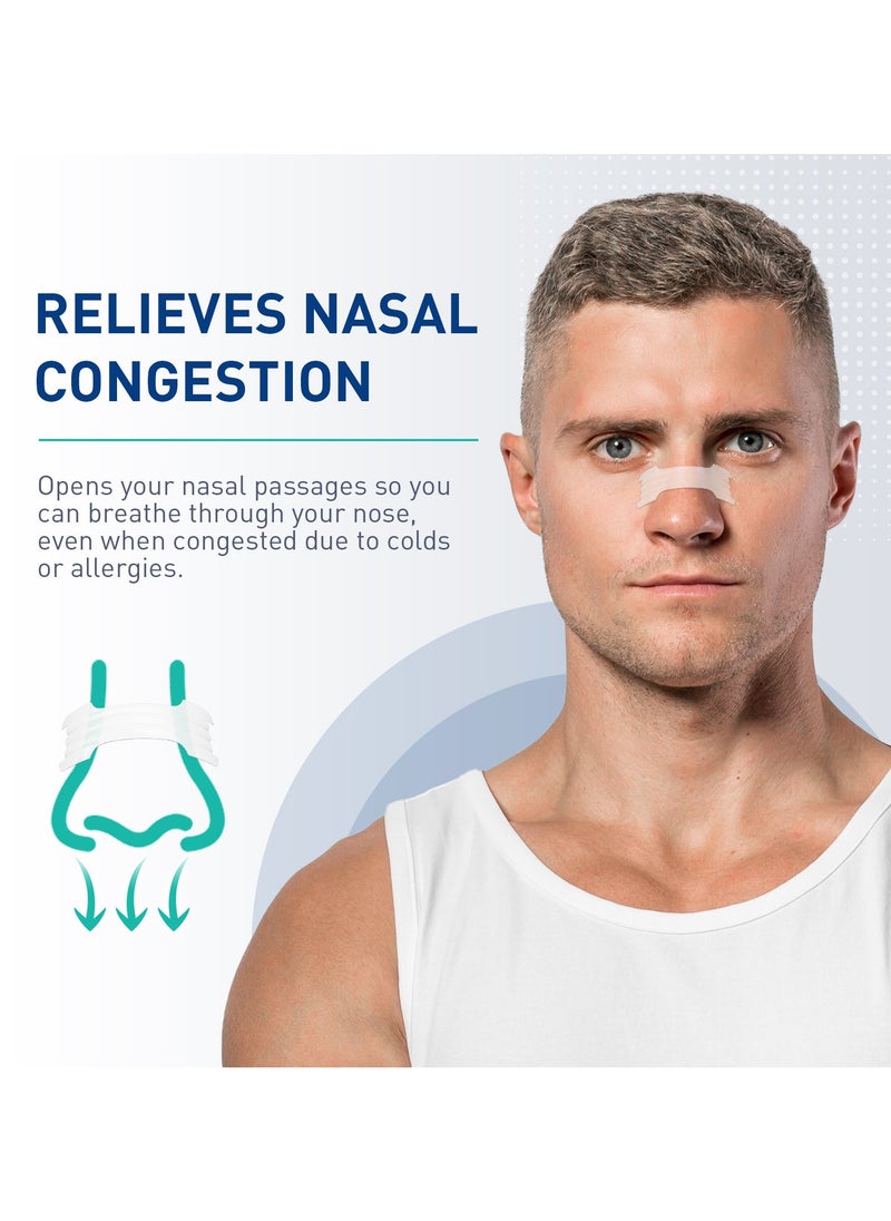 Breathe Right Extra Strength Clear Nasal Strips (44 Strips) – Instant Relief for Congestion, Snoring & Sensitive Skin | Hypoallergenic, Flexible, Day & Night Use  - Image 3