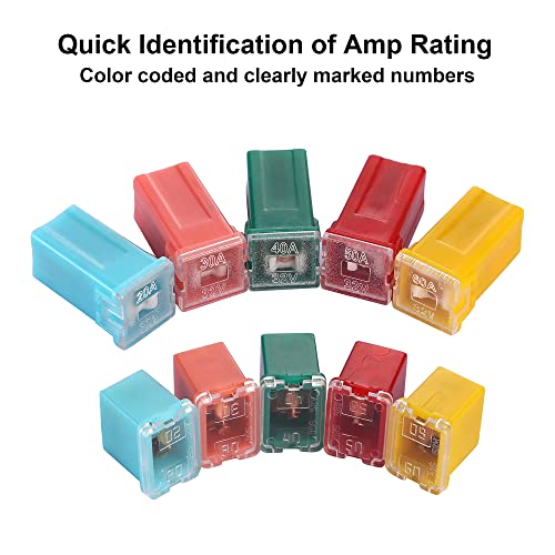 CrocSee 30 Pieces Car Fuses Assortment Kit, Tall/Standard and Low Profile Box Shaped Automotive Fuses for Ford, Chevy/GM, Chrysler/Dodge, and Toyota Pickup Trucks, Cars and SUVs - Image 4