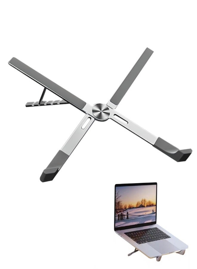 Adjustable Laptop Holder, Portable Computer Holder with Two Height Settings, Ergonomic Design, Suitable for Daily Office and Study Use - Image 1