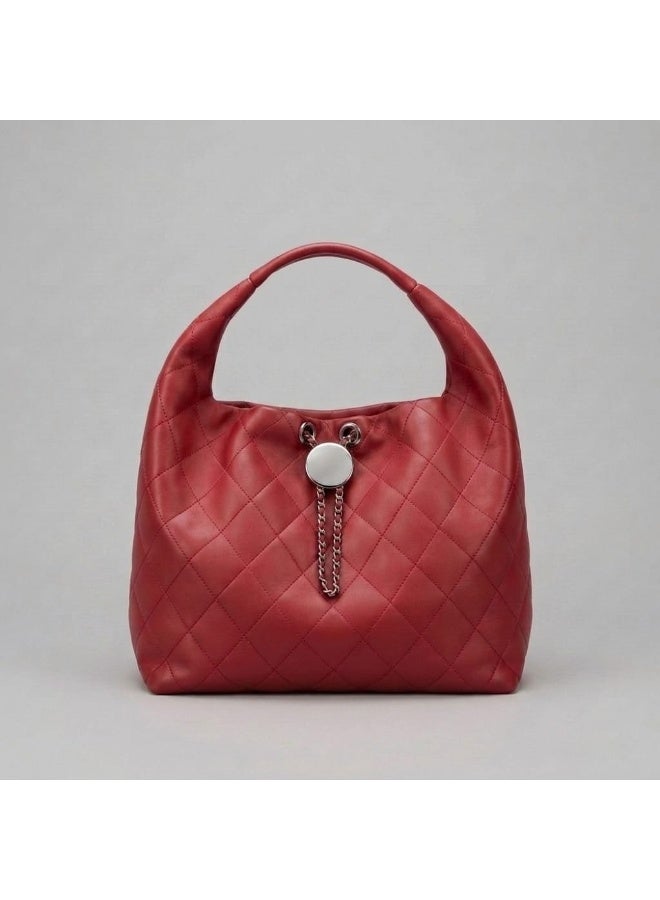 New Chanelle Hobo Shoulder Bag with Chain Accent & Magnetic Closure – Soft Leather-Look Handbag for Women