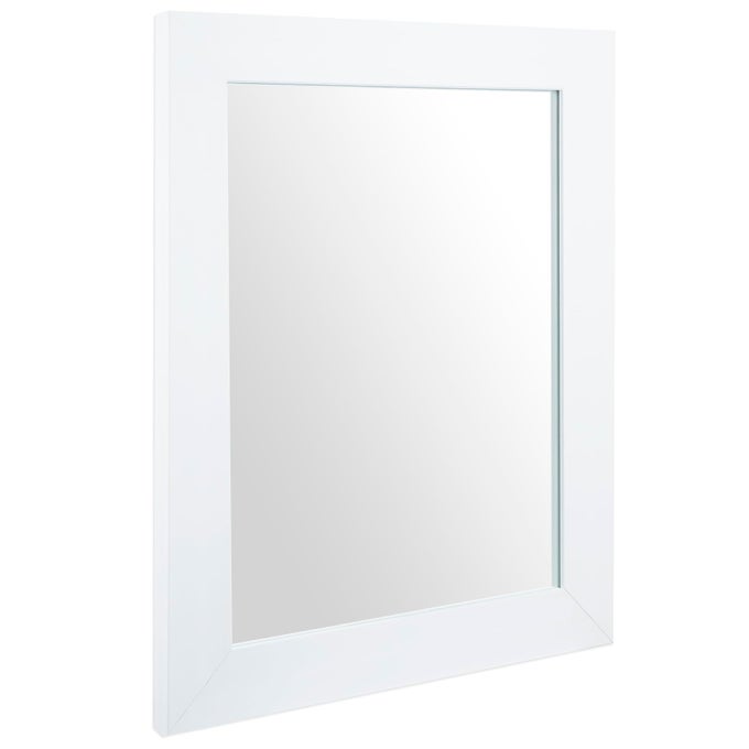 WALL MIRROR RECTANGLE DECORATIVE MIRROR 12 X 16 FOR ENTRYWAY BEDROOM LIVING ROOM WHITE